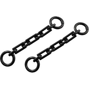 LQ Industrial 2PCS Gunmetal Wallet Strap Extender Bag Extension Chain Square Alloy Lanyard Buckle Extension Leather Shoulder Strap Suitable for Clutch Mini Bag Handbag and Satchel