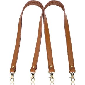 VanEnjoy Pair Genuine Leather Purses Strap Sewing Canvas Backing Bag Handles Replacement