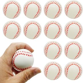 Urspasol Mini Baseball Stress Balls -12-Pack 2 Inch Soft Mini Sport Squeeze Ball Small Foam Baseball for Party Fun, Favors, Anxiety Relief & Team Building Gifts