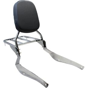 YHMOTO Motorcycle Passenger Backrest Sissy Bar with Luggage Rack for Suzuki Intruder Volusia VL800 2001-2011,Suzuki Boulevard C50 2005-2011