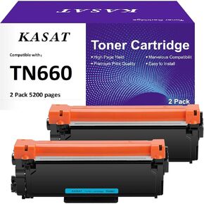 KASAT Higher Yield Compatible Toner Cartridge Replacement for Brother TN660 TN-660 TN630 TN-630 for Brother HL-L2300D HL-L2320D HL-L2380DW HL-L2340DW MFC-L2700DW MFC-2740DW DCP-L2540DW Printer (2Pack)
