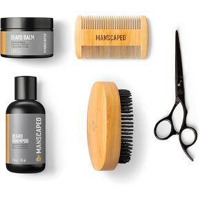 MANSCAPED® The Beard Hedger™ Advanced Kit Includes Our Premium Precision Beard & Mustache Trimmer, Hydrating Shampoo, Softening Conditioner, Moisturizing Oil & Facial Hair Comb