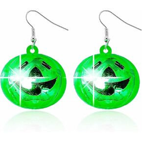 Halloween Light Up Earrings Led Skull Spider Dangle EarringsGrowing Pumpkin Ghost Drop Earrings Cute Holiday Festive Party Earrings Jewelry for Women