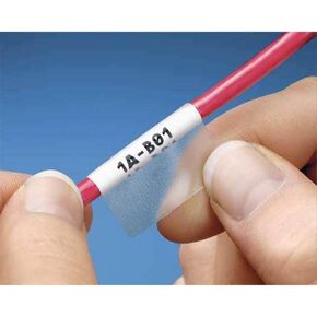Panduit S100X150YAJ Laser/Inkjet Self-Laminated Label, Polyester, Clear/ White (2,500-Pack)