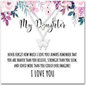 Daughter Gifts from Dad/Mom/Parents - Daughter Necklace Birthday Gifts For Teen Girls Christmas Graduation Prom Jewelry in Saudi Arabia