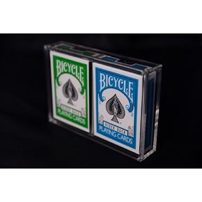 Carat X2 Card Case For 2 Playing Card Decks - Strong Clear Acrylic Magnetic Seal
