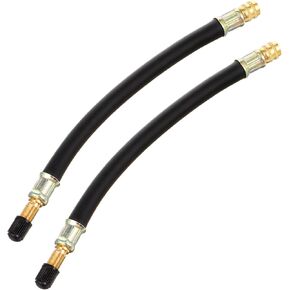 2 Pack Valve Stem Extension 8.25 Inch Flexible Tire Valve Extension Black Valve Stem Extenders Adaptor Compatible for Rv, Stroller Bicycles Motorcycles and Portable Air Compressor