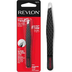 Expert Eyebrow Hair Removal Tweezer by Revlon, Tweezers for Men, Women & Kids, Stainless Steel