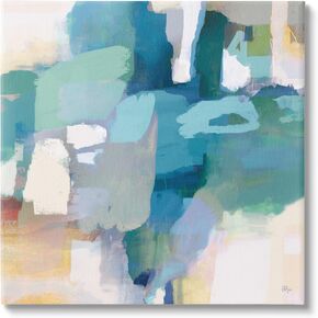 Stupell Industries Layered Blue Paint Strokes Dense Abstract Painting Canvas Wall Art, Design By Lisa Ridgers