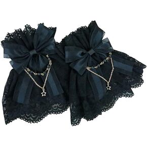 Gothic Gloves Black Lace Party Wedding Lolita Victorian Floral Accessory