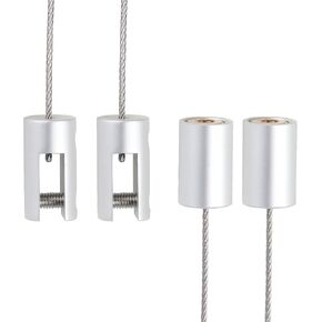 Ceiling Sign Hanger, Aluminum, Display for Large Picture/Billboard/Sign Board/Frame, 2 Pack, Silver