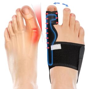 Fit Geno Bunion Corrector for Women Big Toe Adjustable for Men, Toe Straightener Bunion Relief Foot Brace Splint Pain Relief Protector Orthopedic, Hallux Valgus Corrector
