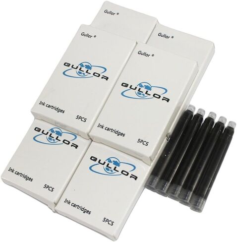 Gullor 35 PCS International Size Pen Ink Cartridge to Fit Jinhao Fountain Pens, 7 Colors, 7 Packs in Saudi Arabia