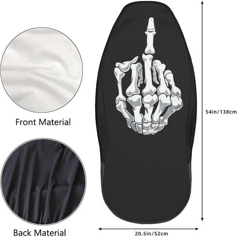 Foruidea Funny Black White Skull Car Seat Covers Universal 2 Pcs Auto Front Seat Cover Fit Most Cars,SUV,Sedan,Trucks in Saudi Arabia