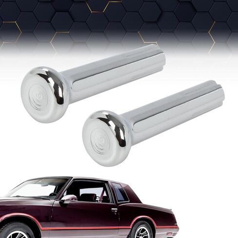 PIT66 Cars Door Lock Knobs Compatible with GM 1971-1988 Chrome Plastic 1 Pair in Saudi Arabia