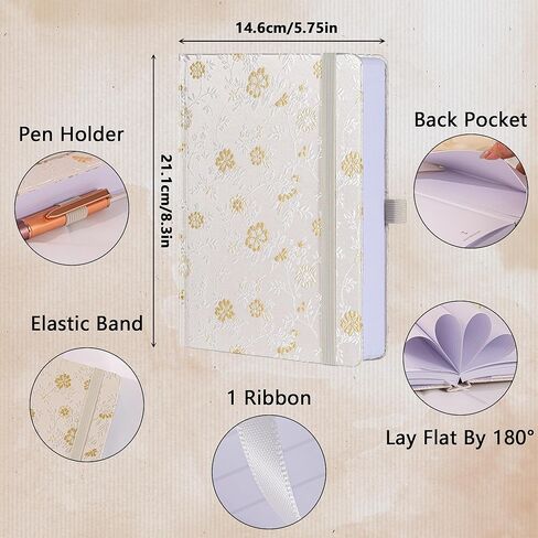 TIEFOSSI Dotted Journal Notebook for Women Men, A5 Journals for Writing, 160gsm 190 Pages Thick Paper, Perfect for Office & Home School Supplies, 8.4 X 5.8 In in Kuwait