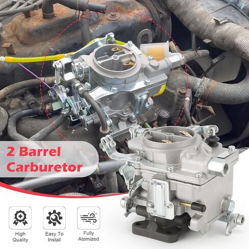 21100-24034 2 مكربن ​​برميل لـ 1974-1981 TOYOTA Corolla 3K 4K، ستارليت، تروينو/1986-1988 سوزوكي ساموراي 2bbl كارب يستبدل # 21100-24035، خنق يدوي (21100-24034) in Saudi Arabia