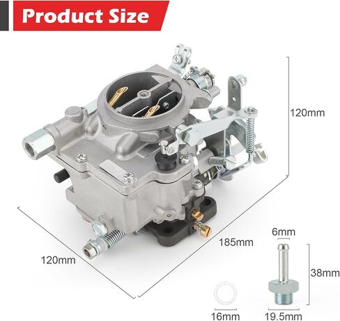 21100-24034 2 مكربن ​​برميل لـ 1974-1981 TOYOTA Corolla 3K 4K، ستارليت، تروينو/1986-1988 سوزوكي ساموراي 2bbl كارب يستبدل # 21100-24035، خنق يدوي (21100-24034) in Saudi Arabia