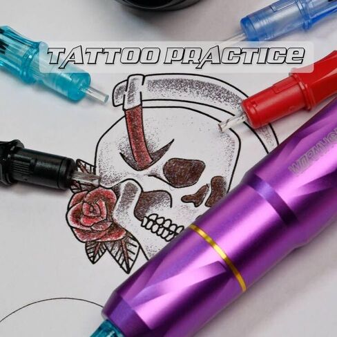 Wormhole Tattoo Kit, Rotary Tattoo Machine Kit Complete Tattoo Gun Kit Tattoo Pen Kit for Beginners with 40 Tattoo Cartridge Needles 30ml Tattoo Ink WTK174 in Saudi Arabia