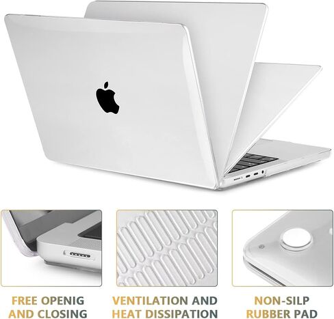 CISSOOK Clear Case for MacBook Pro 16 Inch 2024 2023 2022 2021 Release Model M4/A2991 M3/A2780 M2/A2485 M1, Transparent Hard Shell Case with Keyboard Cover for MacBook Pro 16.2", Crystal Clear in Saudi Arabia