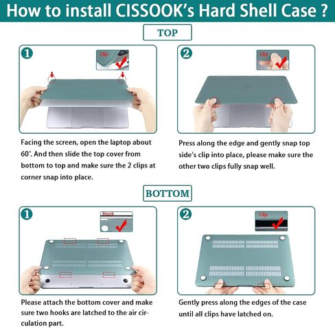CISSOOK Clear Case for MacBook Pro 16 Inch 2024 2023 2022 2021 Release Model M4/A2991 M3/A2780 M2/A2485 M1, Transparent Hard Shell Case with Keyboard Cover for MacBook Pro 16.2", Crystal Clear in Saudi Arabia