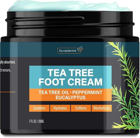 NUVADERMIS Urea Cream 40 Percent for Feet - 40% Urea Foot Repair Lotion - Maximum Strength For Dry Cracked Heels - 2% Salicylic Acid, Shea Butter, Tea Tree Oil, Vitamin E - 5.29 oz Jar in Saudi Arabia