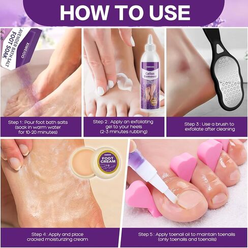 Foot Soak Salts with Epsom Salt for Soaking Lavender Pedicure Foot Bath- 20 Pack Bath sea Salts Foot spa Products kit 21 oz in Kuwait