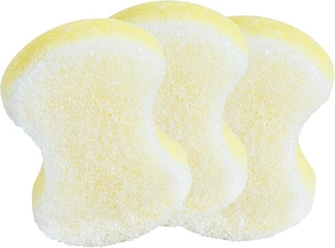 Spongeables Pedi-Scrub Foot Buffer, Clean & Fresh Scent, Contains Shea Butter and Tea Tree Oil, Foot Exfoliating Sponge with Heel Buffer and Pedicure Oil, 20+ Washes, Pack of 3 in Kuwait