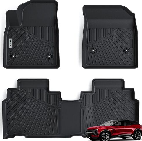 سجادات أرضية لسيارة 2023 2024 Cadillac Lyriq / 2024 Acura ZDX، TPE حماية من جميع الأحوال الجوية للصف الأول والثاني من ملحقات بطانات أرضية السيارة - أسود in Kuwait