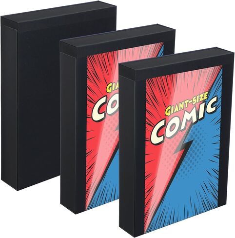 3 Pcs Magnet Comic Book Storage Box for Current and Silver Age Comics Folio Magnet Comic Book Storage Box with Transparent Pocket for Book Storage Comic Book Exhibition in Saudi Arabia