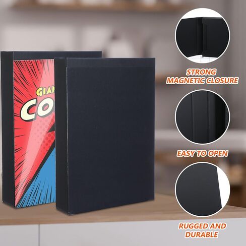 3 Pcs Magnet Comic Book Storage Box for Current and Silver Age Comics Folio Magnet Comic Book Storage Box with Transparent Pocket for Book Storage Comic Book Exhibition in Saudi Arabia