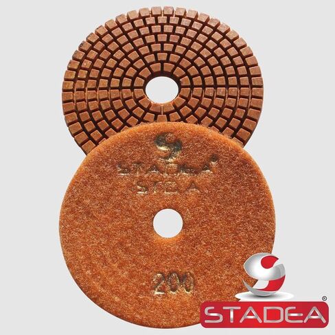 STADEA Grit 200 (2 Pieces) 5" Diamond Polishing Pads for Granite Marble Concrete Stone polishing Wet Grinder in Kuwait