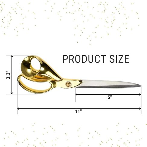 Gold Grand Opening Kit - 11 Inch Scissors for Ribbon Cutting Ceremony and Gold Satin Ribbon for Grand Openings Special Events and Inaugurations in Kuwait