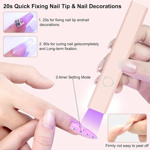 Diesisa Mini UV LED Nail Lamp for Gel Nails, Handheld UV Light for Nails,USB Nail Dryer for Fast Curing, Portable Gel LED UV Nail Lamp for Nails,for DIY at Home Nail Salon in Kuwait