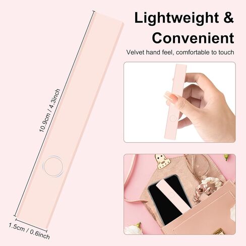 Diesisa Mini UV LED Nail Lamp for Gel Nails, Handheld UV Light for Nails,USB Nail Dryer for Fast Curing, Portable Gel LED UV Nail Lamp for Nails,for DIY at Home Nail Salon in Kuwait