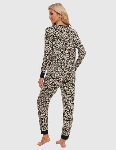 Pajamas Set for Women Long Sleeve Sleepwear Soft Loungewear Sets Jogger Pants Pjs with Pockets S-XXL in Kuwait