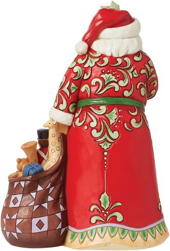 Enesco Jim Shore Heartwood Creek Santa with Toy Bag Shush Quiet Figurine- Stone Resin Hand Painted Crafted Collectible Santa Figurines Christmas Home Decor Statue, 8.46 Inch in Saudi Arabia