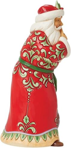 Enesco Jim Shore Heartwood Creek Santa with Toy Bag Shush Quiet Figurine- Stone Resin Hand Painted Crafted Collectible Santa Figurines Christmas Home Decor Statue, 8.46 Inch in Saudi Arabia
