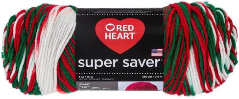 Red Heart - Super Saver Yarn - 3 Balls Assorted Colors (Christmas 1) in Saudi Arabia