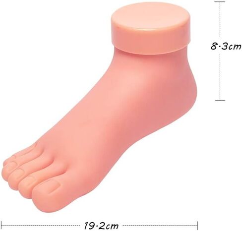 AORAEM Practice Fake Foot Flexible Movable Soft Silicone Fake Foot Tool for Nails Training Display in Saudi Arabia
