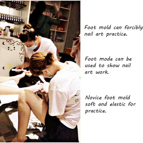 AORAEM Practice Fake Foot Flexible Movable Soft Silicone Fake Foot Tool for Nails Training Display in Saudi Arabia