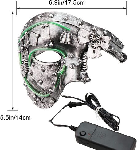 قناع Coddsmz Masquerade Mask Steampunk Phantom of The Opera Mechanical Venetian Party Mask in Kuwait