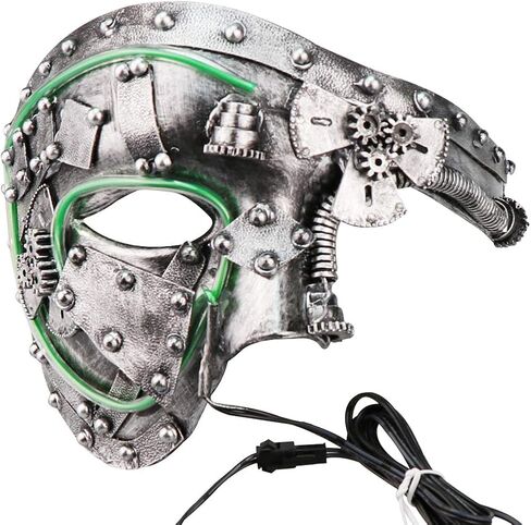 قناع Coddsmz Masquerade Mask Steampunk Phantom of The Opera Mechanical Venetian Party Mask in Kuwait