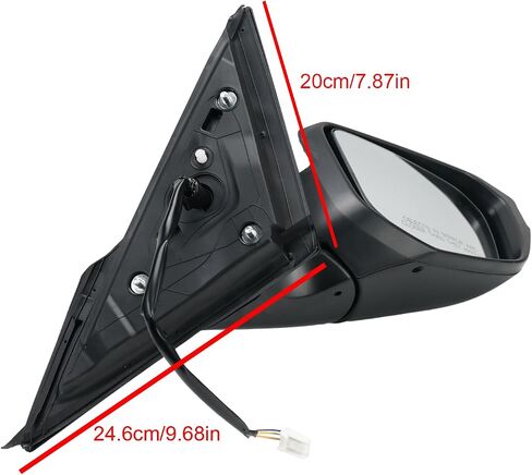 Door Mirror Assembly Right Passenger Side Compatible with Civic 2016-2021 with Power Mirror Ajust Manual Fold Non-Heated Match to White Replace 76208TBAC03ZA; HO1321283(3 Pins) in Saudi Arabia