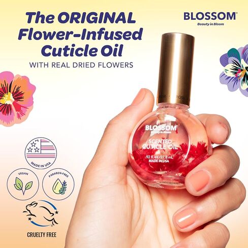 زيت زهر مرطب ومرطب ومقوي ومعطر للبشرة، مملوء بالزهور الحقيقية، صنع في الولايات المتحدة الأمريكية، 0.42 أونصة سائلة. أوقية، الفراولة in Kuwait