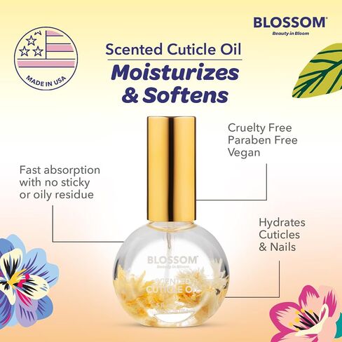 زيت زهر مرطب ومرطب ومقوي ومعطر للبشرة، مملوء بالزهور الحقيقية، صنع في الولايات المتحدة الأمريكية، 0.42 أونصة سائلة. أوقية، الفراولة in Kuwait