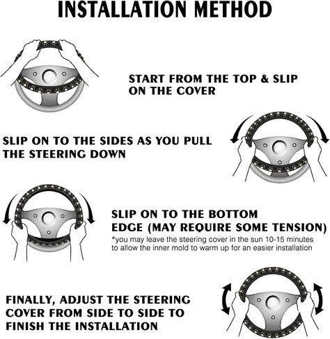 Skulls and Bones Steering Wheel Cover Anti-Slip Car Accessories Absorbing Sweat Breathable Steering Wheel Protector for Men Women Girls Universal 15 Inch Car Interior Decor in Saudi Arabia
