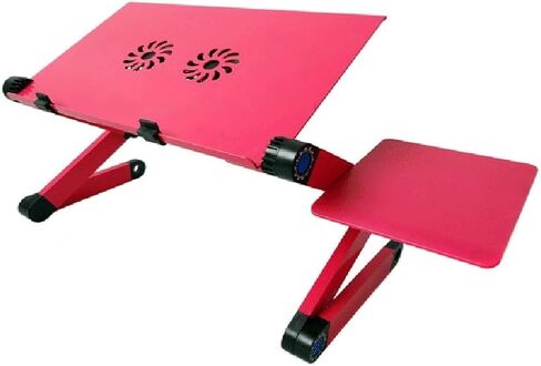 Adjustable Lap Desk Laptop Computer Portable Multifunctional Ergonomic Vented Table Stand Desk Mount Holder (480 * 260mm with Mouse Pad, Black) in Saudi Arabia