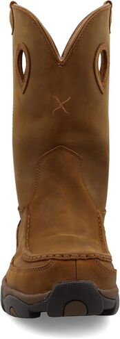 Twisted X Men's 11" Nano Toe Boot - Pull-On Cowboy Boots Crafted with Nano Composite Safety Toe, DuraTWX Hybrid Performance Leather, CellSole Footbed, and Leather Pull Holes, Charcoal & Tan, 7.5 M in Saudi Arabia