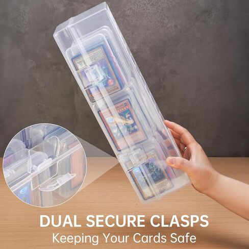 NiHome Transparent Trading Card Storage Case with Small Boxes for MTG, Sports, Playing Cards, Durable PP Plastic, Water & Dust Resistant, Easy-Carry Handle for Collectors & Gamers (2 Cases, 18 Boxes) in Saudi Arabia